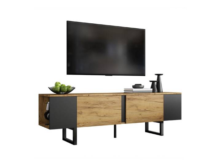 FANNOU TV-Schrank mit 2 Schränke und Offene Lagerflächen auf beiden Seiten (1-St) Lowboard, 180 x 40 x 55 cm