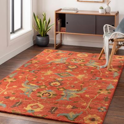 Livabliss Hand-Knotted Abbigail Border Indoor Area Rug - 9' x 13' - 9' x 13'