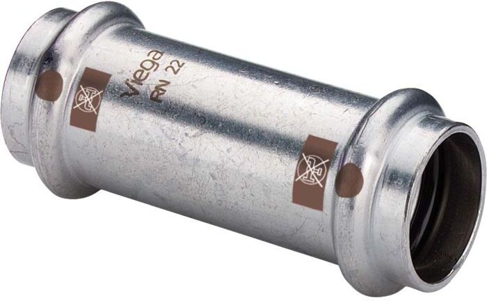 Viega Temponox Schiebemuffe 809225 22 mm, Stahl, nicht rostend, SC-Contur
