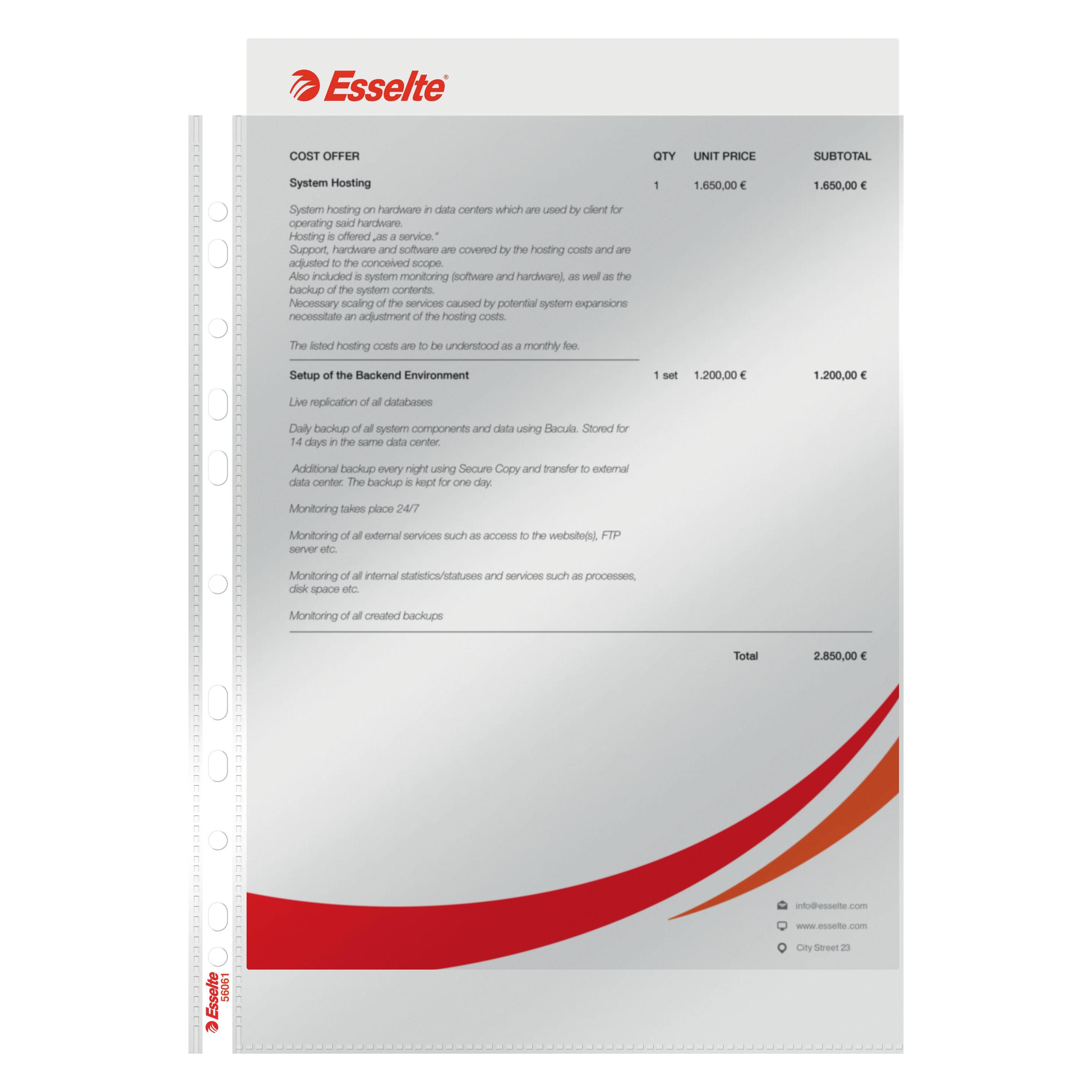 Esselte Prospekthülle Standard (A4, 10x) (56061)