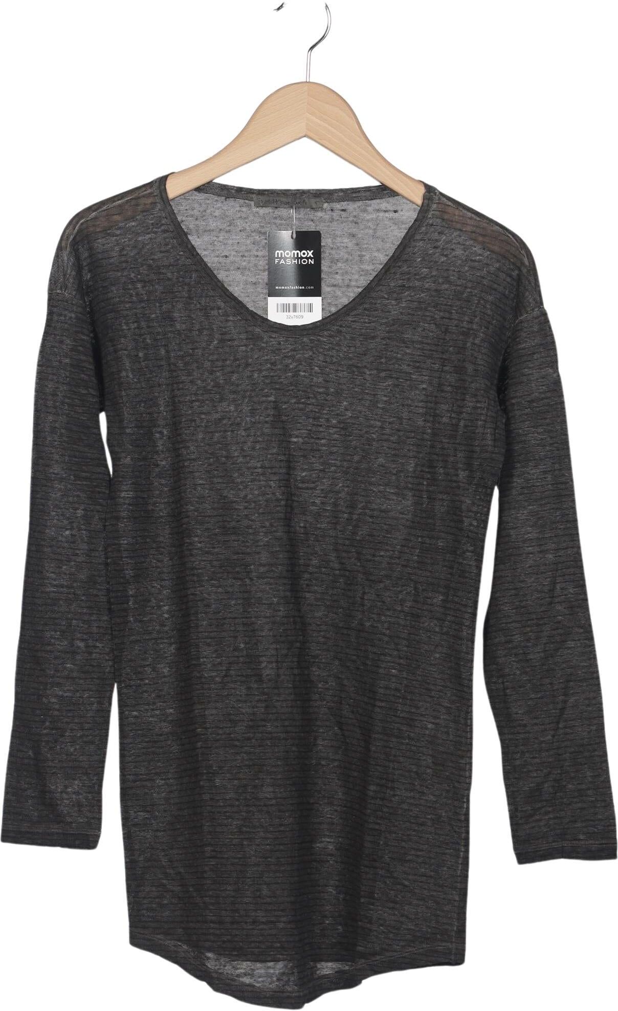 Transit PAR Such Damen Langarmshirt, Grau, Gr. L, Leinen - Second Hand