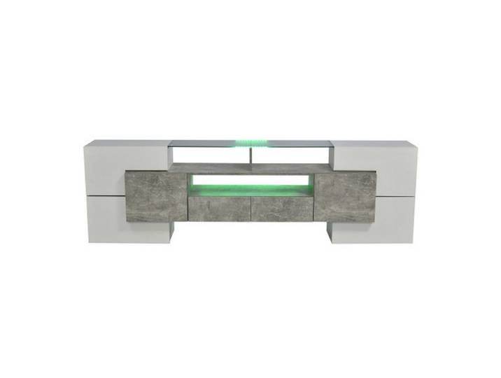 Celya TV-Schrank TV-Schrank, Lowboard,Weiß, 200 cm, LED-Beleuchtung, Wohnzimmermöbel Stilvoller TV-Schrank