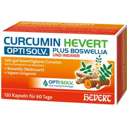 Curcumin Hevert Optisolv Plus Boswellia und Ingwer 120 ST