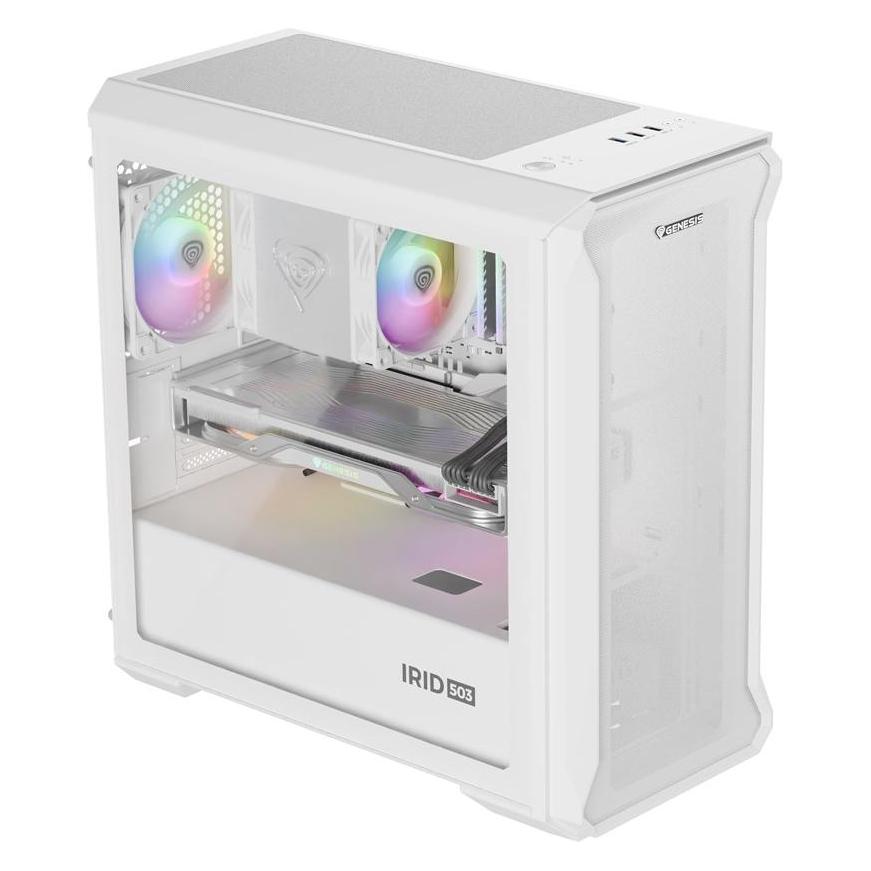 Genesis Obudowa Irid 503 Argb Lite Matx Mini Tower Z Oknem Biała (mATX, Mini-ITX) (NPC-2224)