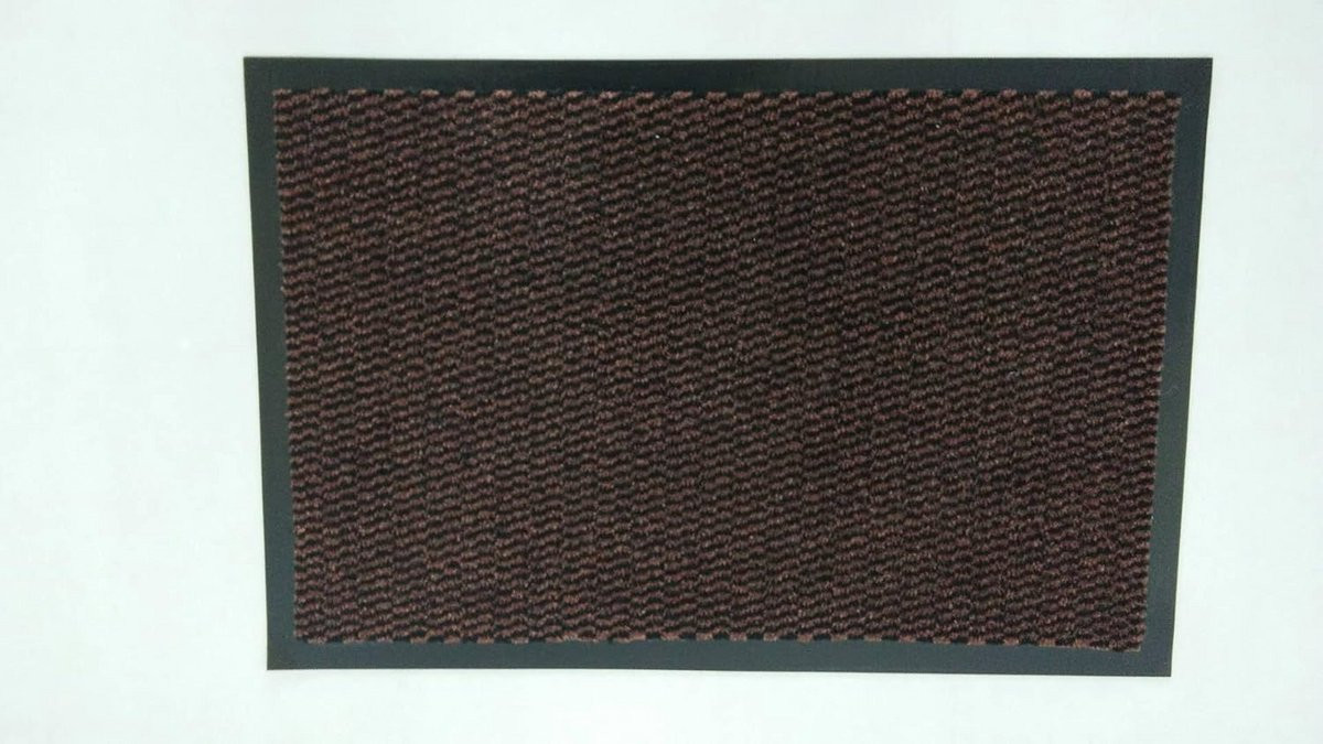 Bruine schoonloopmat voor volwassenen, 90 x 60 cm