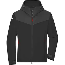 James & Nicholson Herren Outdoor Softshell Jacke Softshell-Jacke JN1180 black/carbon/light red XXL