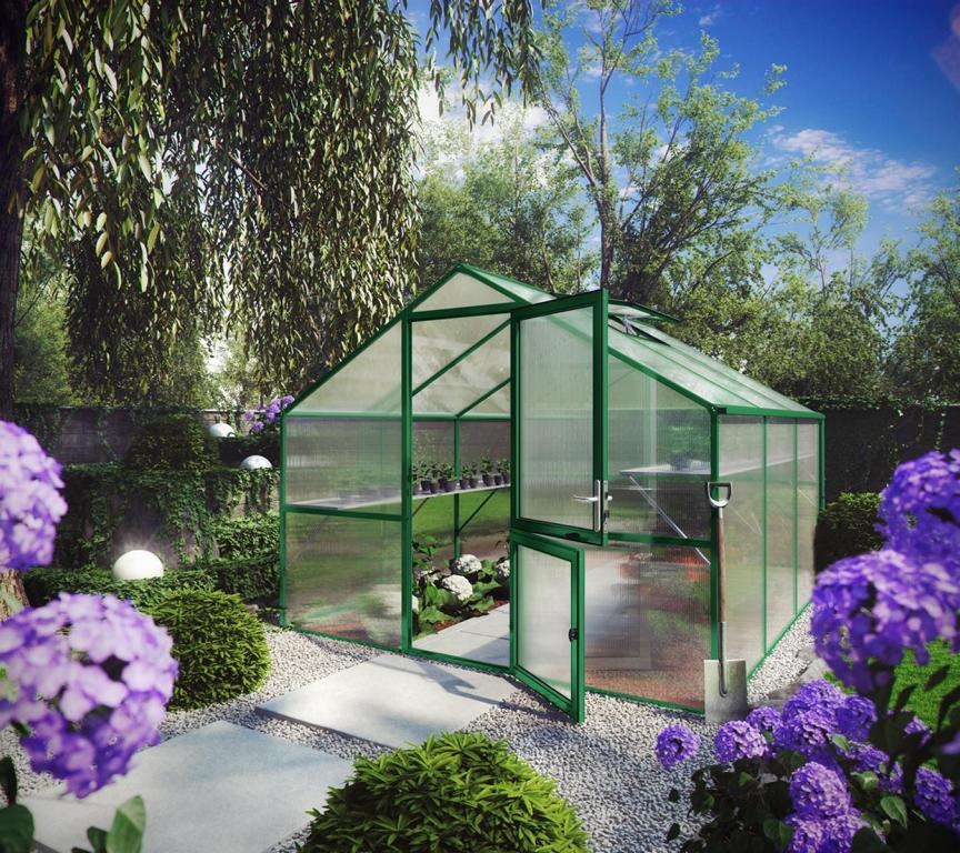 KGTKREATIVGA Gewächshaus Orchidee 3 grün, 2,97x3,23x2,33m 16885844