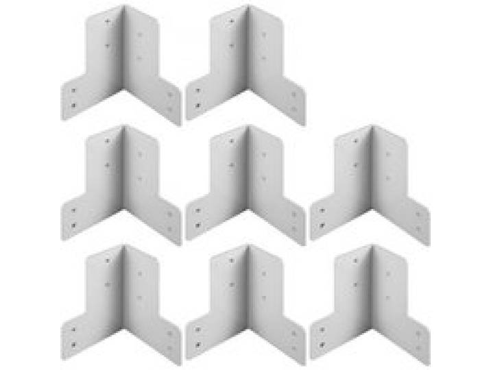 VEVOR Eckwinkel 8 Stk. Grundfarbe, Winkelverbinder 25,4 x 17,8 x 10 cm, Verzinkter Stahl Winkel, Möbel Winkel Verbinder, Schwerlast Winkelverbinder Eckverbinder, Arbeitstisch Eckwinkel, Eckhalterungen