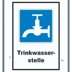 HB-Druck Trinkwasser Symbol und Text A6 (105x148mm)