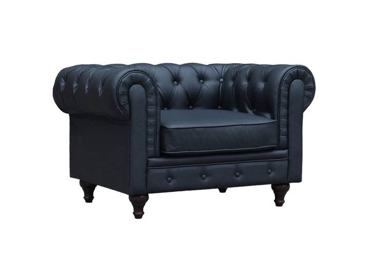 Habitat Garten Sessel aliza Schwarz, 82x70x111 cm, Wohnzimmer, Sessel, Chesterfield-Sessel