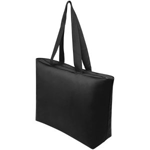 Böttcher-AG Einkaufstasche Shopper Easy, schwarz, aus Polyester, mit Henkeln & Reißverschluss, 56 x 36cm