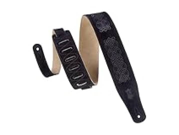 Levy's MS26CK-BLK Sangle de Guitare Suede Leather Celtic Knot Emboss 2 1/2 - Black