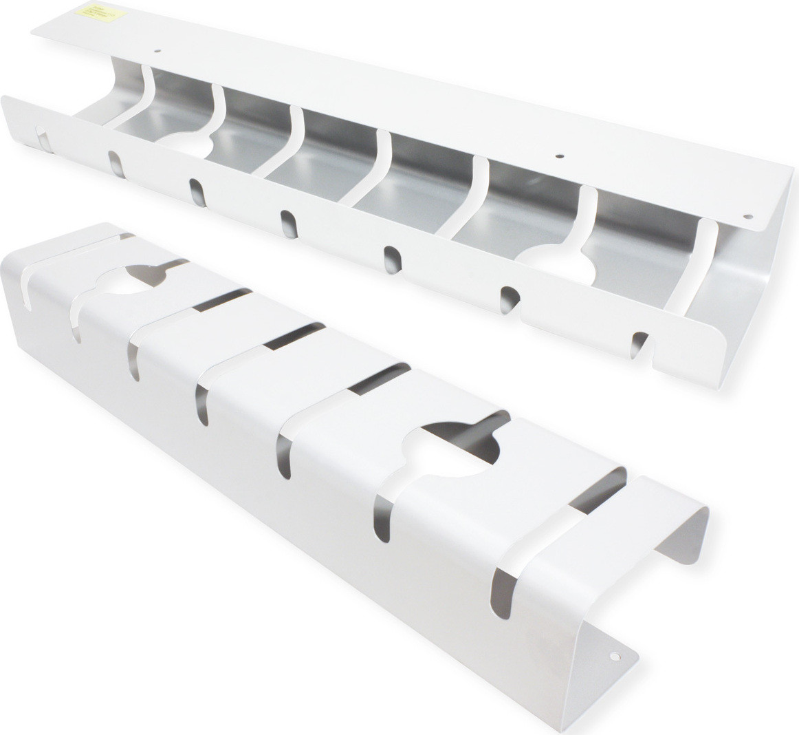 ROLINE kabelgoot voor montage onder een bureau, 2 stuks, wit