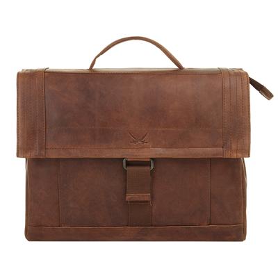 Messenger Bag SANSIBAR "SANSIBAR Damen, Herren echt Leder", Damen, Gr. B/H/T: 38cm x 29cm x 10cm onesize, braun, Leder, gepflegt, Taschen, echt Leder