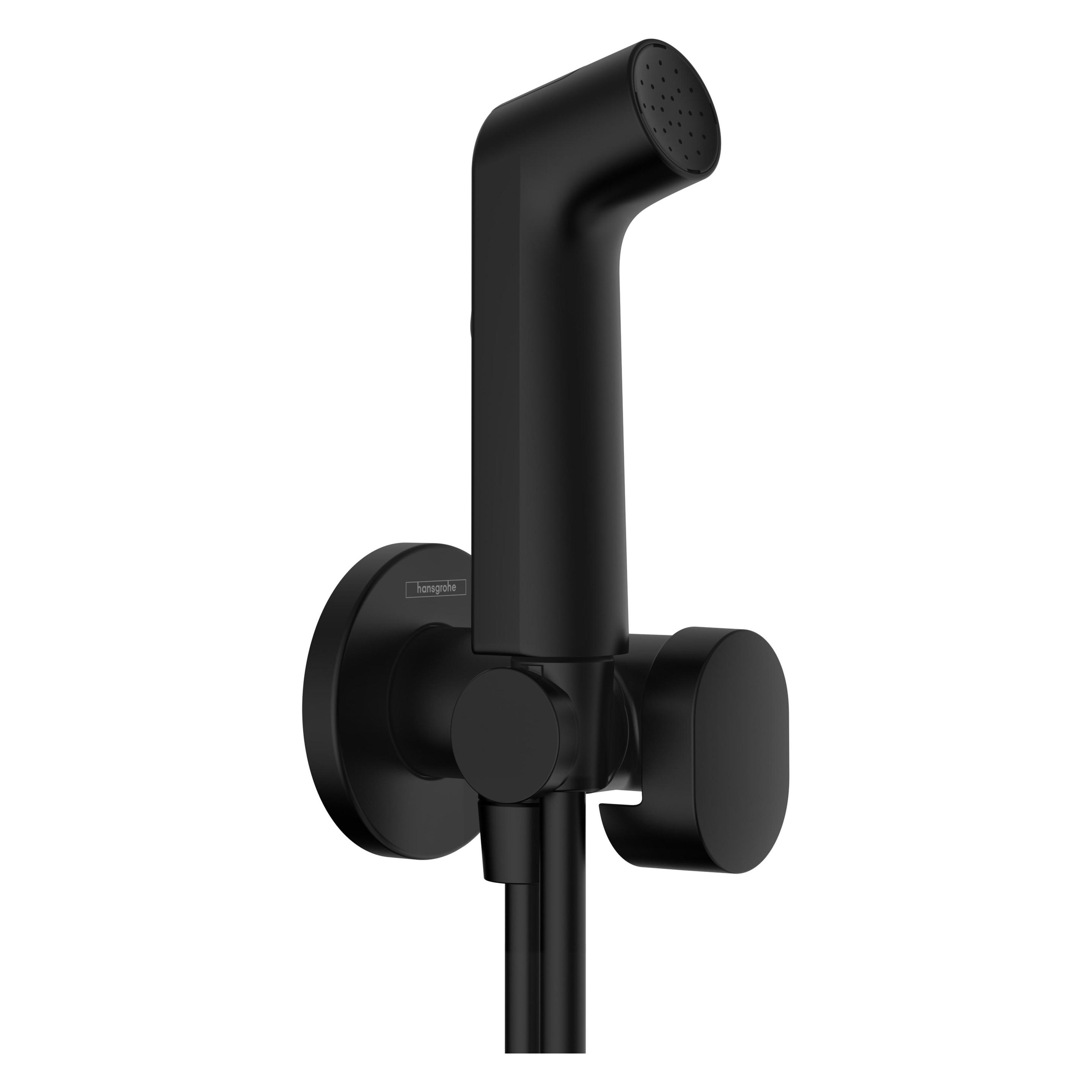 hansgrohe Bidette S Handbrause, 1jet, für Kaltwasser, mit Brausehalterung, rundes Design, EcoSmart+ (29230670)