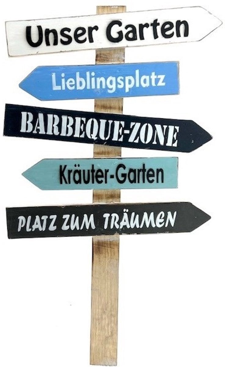 Udo Unser Garten Houten bord blau