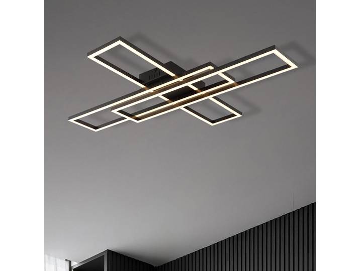 Plafonnier LED Tatjana Type B 60 x 7 x 80cm Blanc/Noir Matériau : Matière plastique Type de matière synthétique : Verre acrylique LED