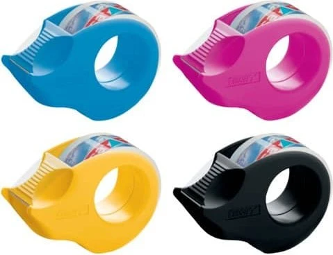 Tesa tesafilm Mini Abroller 4 Farben + tesafilm 10/19 kris.-klar