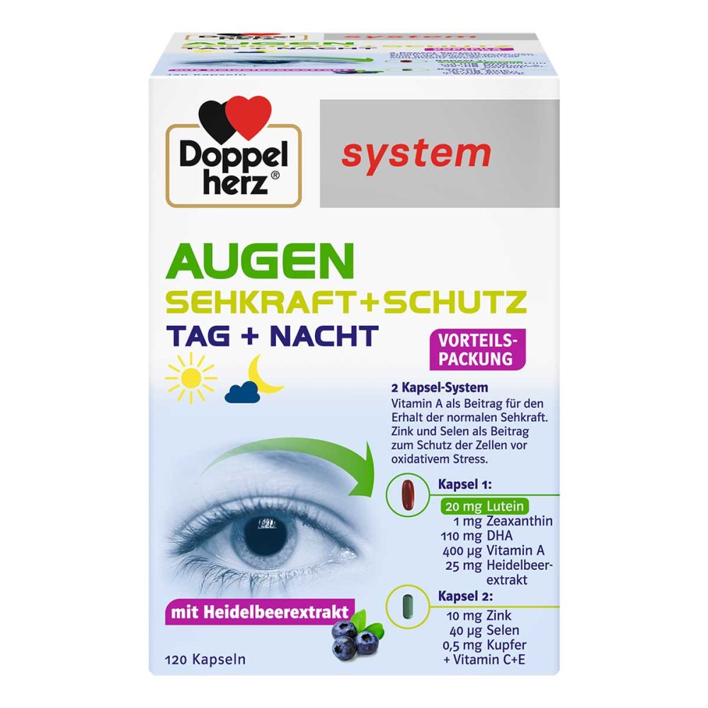 Queisser Pharma GmbH & Co. KG Doppelherz Augen Sehkraft+schutz system Kapseln 00148783