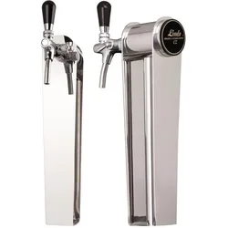 Ich-zapfe Schanksäule, Bierzapfsäule - Modell Naked, 1-leitig, Getränkespender Zubehör, Silber
