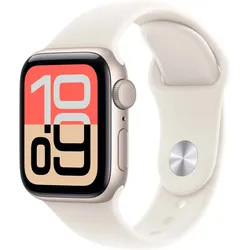 APPLE Watch SE 3 GPS 40mm Sternenlicht Aluminium Case mit Sternenlicht Sportarmband - S/M