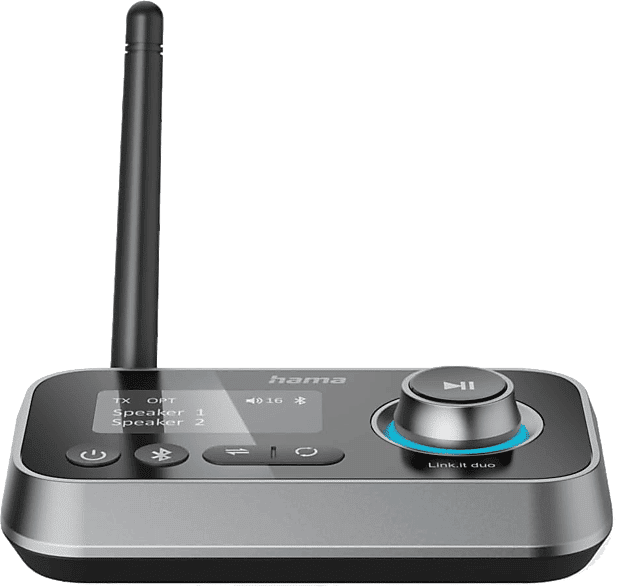 Adaptador Bluetooth - Hama 00205322, Transmisor y Receptor Bluetooth, Rango 10 m, Negro