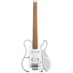 Donner HUSH-X Live Travel Guitar mit Lautsprecher White - E-Gitarre