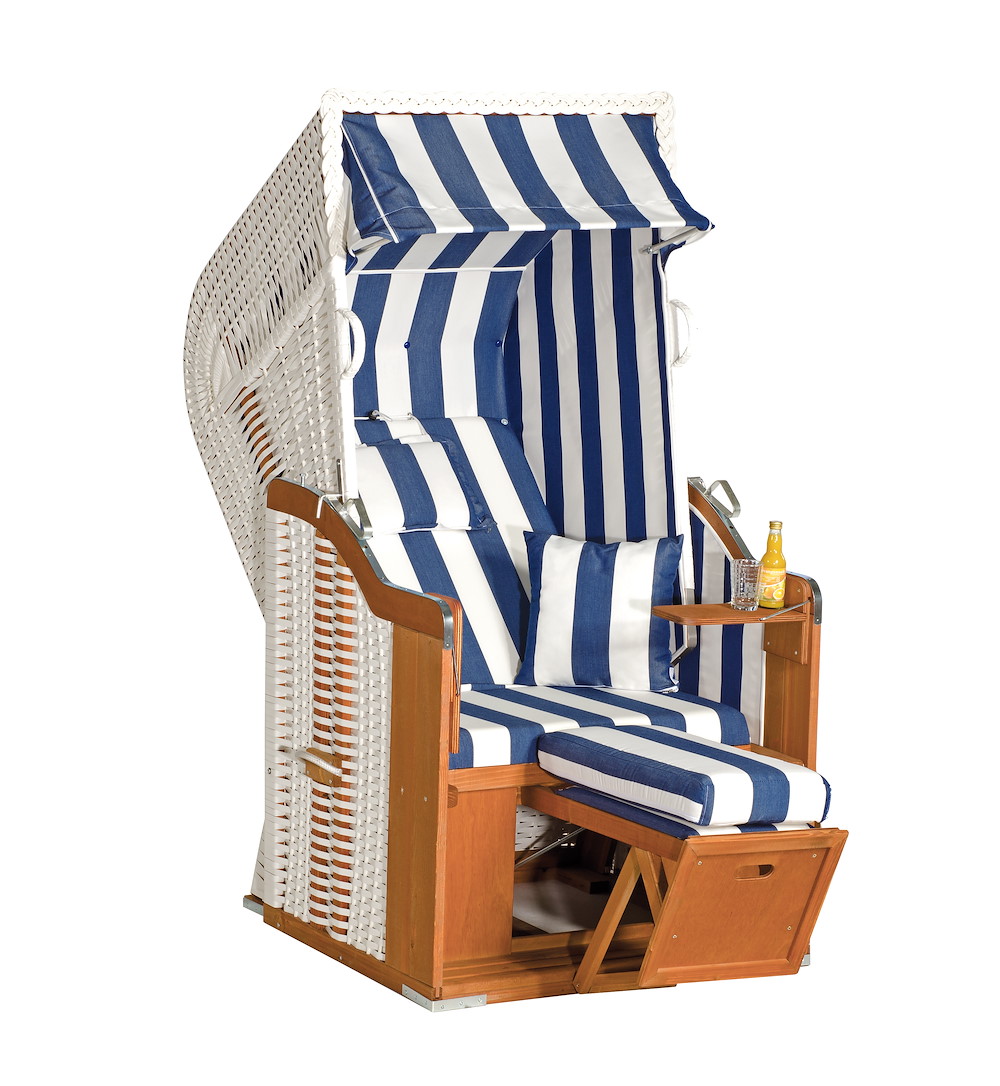 MUESING Strandkorb Rustikal 250 PLUS PVC-KS weiß, Nord. Fichte 16884438