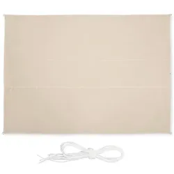 relaxdays Sonnensegel rechteckig 3,5 x 4,5 m beige beige