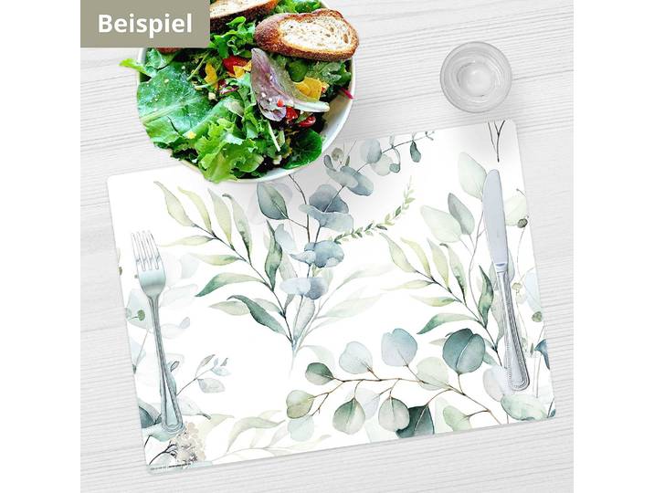 Tischset Wasserfarbe 4er-Set 44 x 32cm Grün
