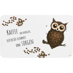 5x Kesper Dekor- Frühstücksbrettchen Kaffee Eule 32369, Schneidebrett, Mehrfarbig