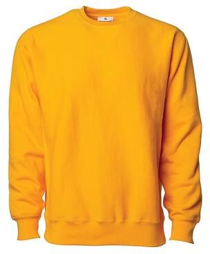 Independent Trading Co. IND5000C Legend Premium Heavyweight Cross-Grain Crewneck Sweatshirt in Gold size 3XL   Cotton/Polyester Blend