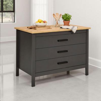 Bartisch INTER LINK "Pienza im Skandi Look, multifunktional für Küche & Essbereich, Weiss", schwarz (anthrazit, eiche artisan nachbildung, anthrazit, eiche artisan nachbildung), B:124cm H:91cm T:75cm, Tische, Bartisch, Schubladen, herausnehmbare...