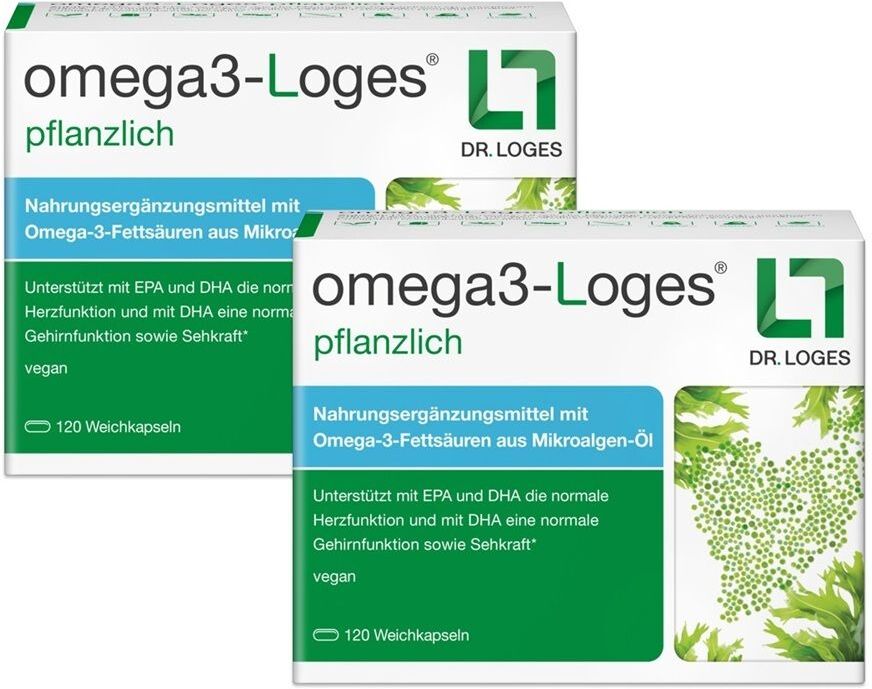 Dr. Loges Omega3 Loges Pflanzlich x2 2x120 St Kapseln