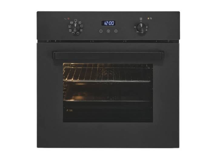 exquisit Backofen EBE367-H-120 mattschwarz, Heißluft & dreifach verglaste Tür – Wärme bleibt sicher im Ofen!