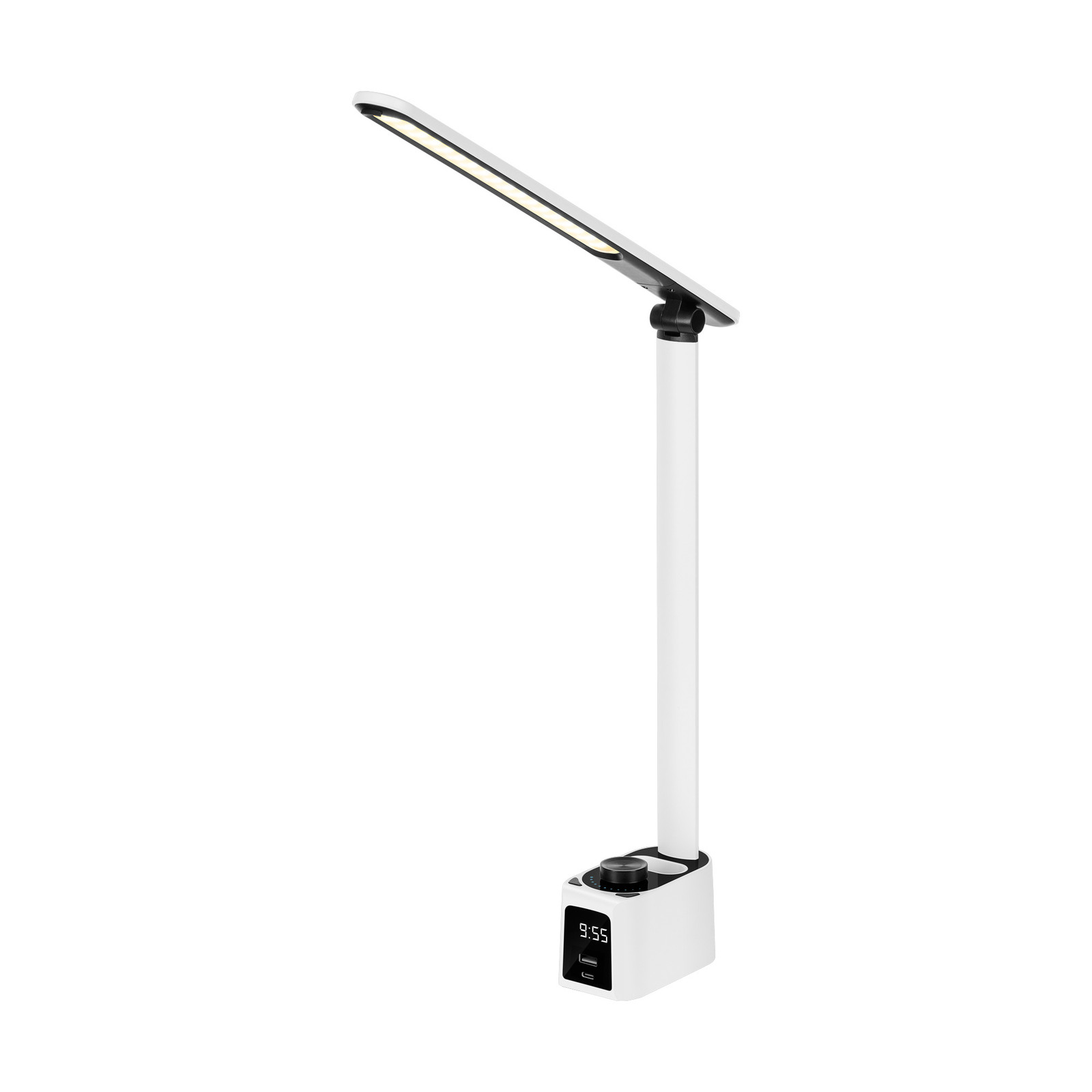 Rebel KOM1019 Tafellamp met klok en 72 LED's, wit