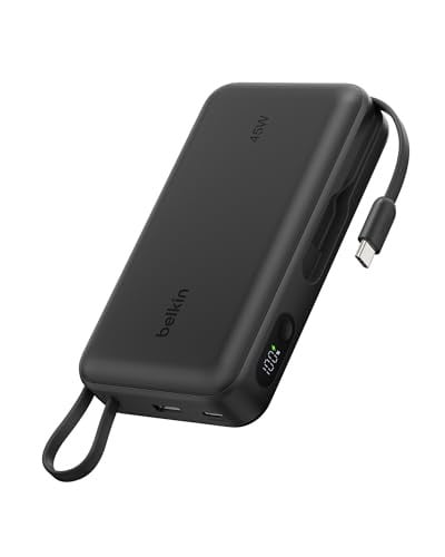 Belkin BoostCharge 20.000 mAh Powerbank met PD 45W, display en geïntegreerde kabel (1A/1C)