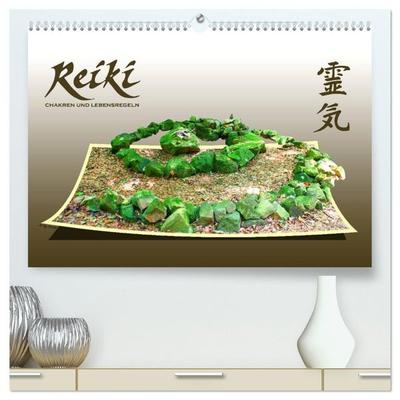 REIKI - Chakren und Lebensregeln (hochwertiger Premium Wandkalender 2027 DIN A2 quer), Kunstdruck in Hochglanz