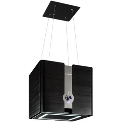 Futurelight Smart Inselabzugshaube Umluft 413m3/h LED Edelstahl Schwarz