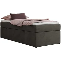 BOXBETT ZERO 90/200 - Dunkelgrau Kunstleder - H4 - Topper T25