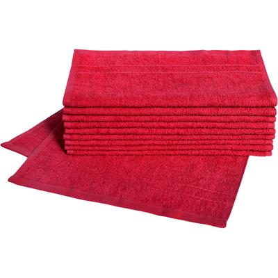 Gaestehandtuecher DYCKHOFF "Kristall", rot, B:30cm L:50cm, Frottier, Obermaterial: 100% Baumwolle, Handtücher, mit Bordüren