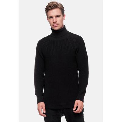 Rollkragenpullover RUSTY NEAL, Herren, Gr. 3XL, schwarz, 50% Baumwolle, 50% Polyacryl, unifarben, normal, hoch geschlossener Ausschnitt, Pullover Rollkragenpullover, mit kuscheligem Rollkragen
