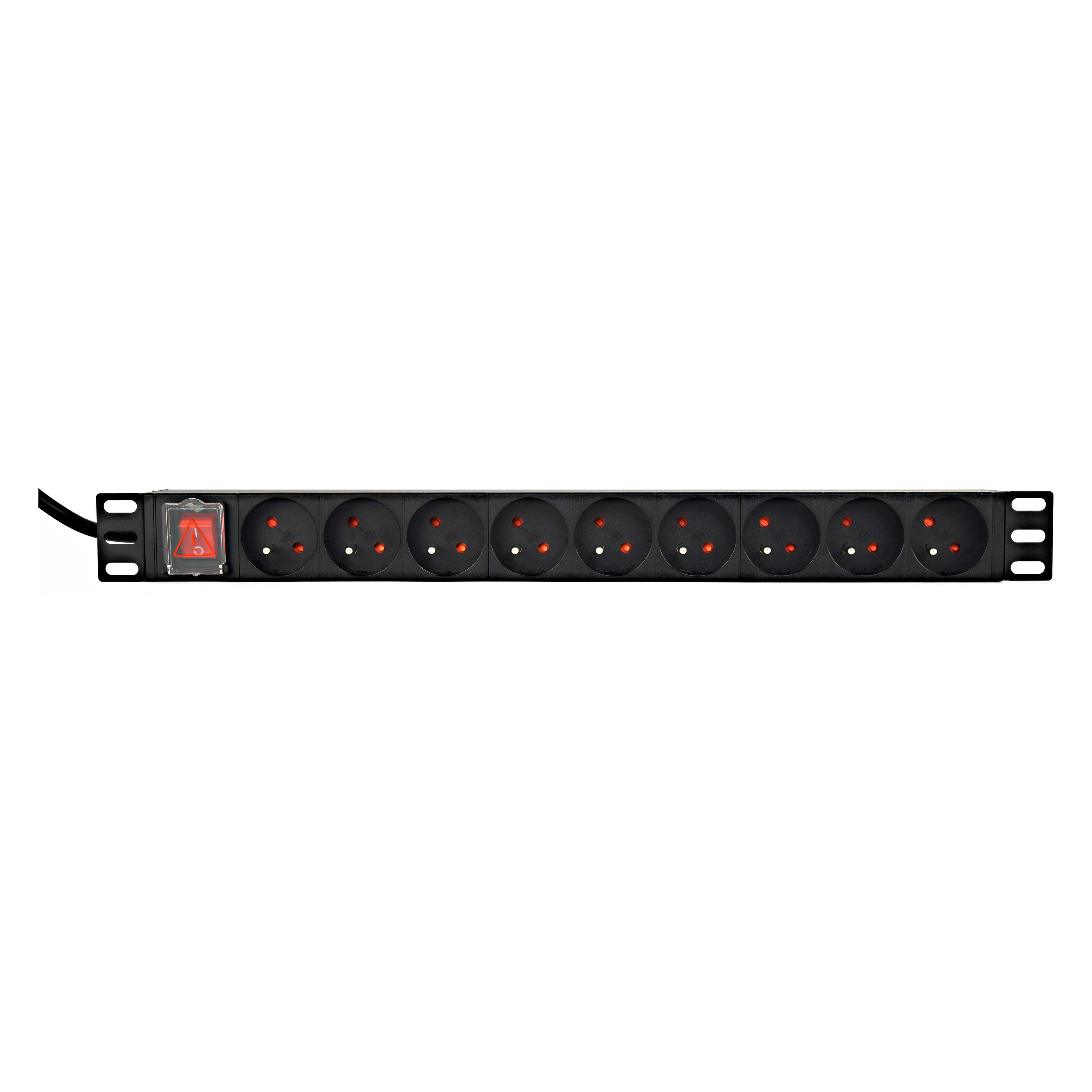 Gembird Listwa RACK 9 gniazd French (EG-PDU-9F2F)