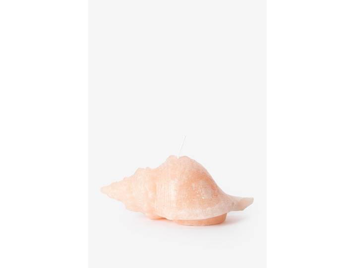 Lichtoranje schelp kaars