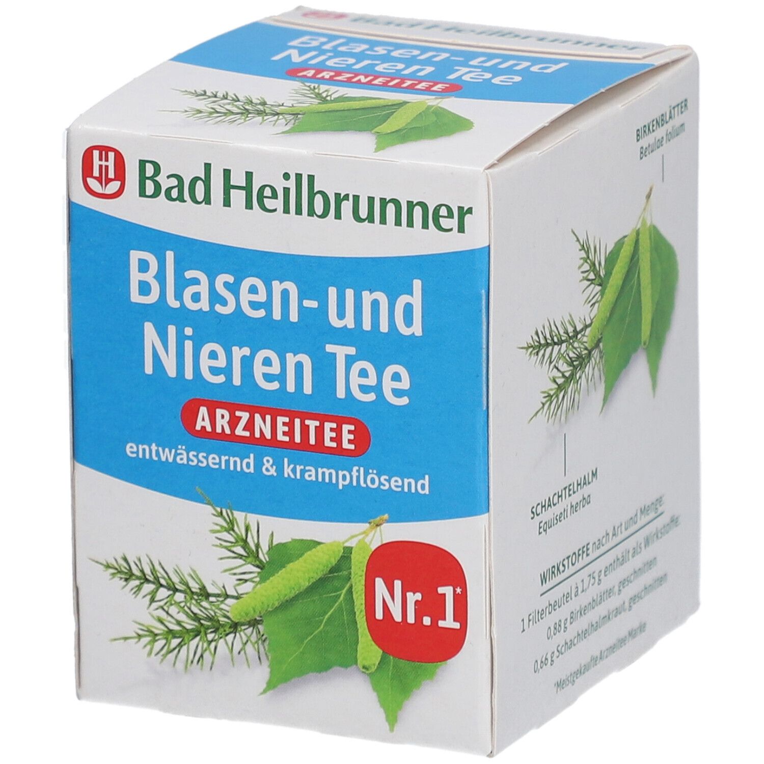 BAD Heilbrunner Blasen- und Nieren Tee Filterbeut. 8x1,75 g Filterbeutel