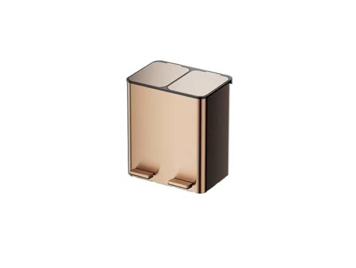 9bbhfJw4R Haushaltsmülleimer Klassifizierter Mülleimer, Küche, Wohnzimmer, Büro(Gold,18l)