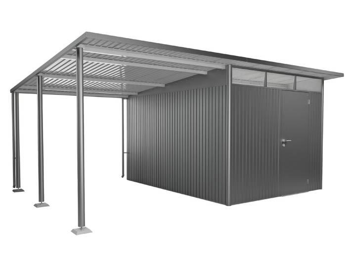 Biohort Seitendach L zu Gerätehaus AvantGarde A4/A8 Quarzgrau
