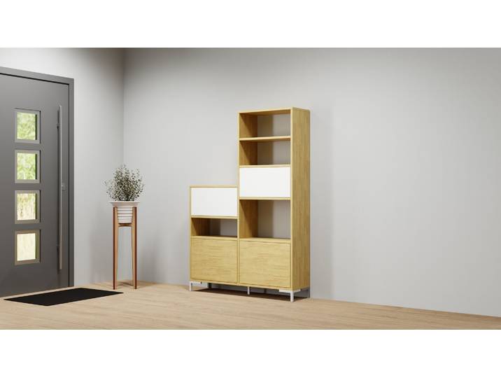 Modernes Highboard nach Maß Eiche Natur geölt