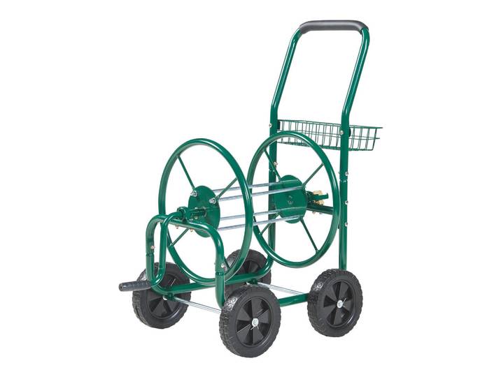 pro.tec Schlauchwagen Pescaza, Grün, Metall, Kunststoff, 86x95x44 cm, Gartenzubehör, Gartenpflege, Bewässerung