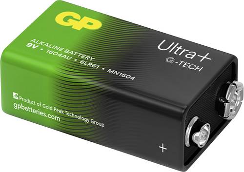 GP Ultra Plus 9V Block-Batterie Alkali-Mangan 9V 1St.